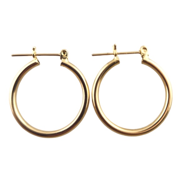 14 Karat Yellow Gold Circle Hoop Earrings #18504 - Picture 8 of 8